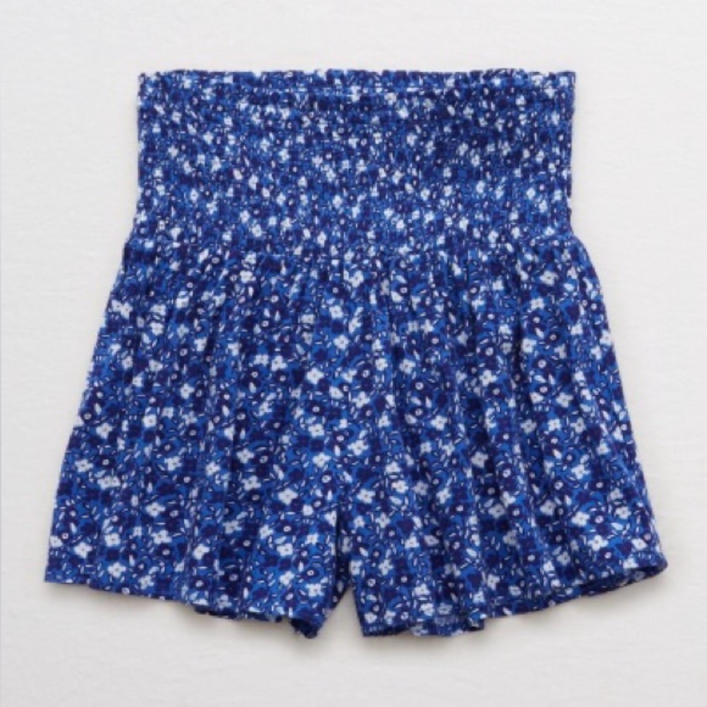 aerie smocked shorts